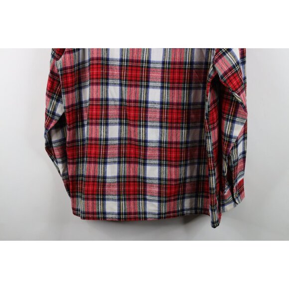 Vintage 80s 90s Streetwear Mens Large Double Pocket Knit Collared Button Shirt - Picture 14 of 14